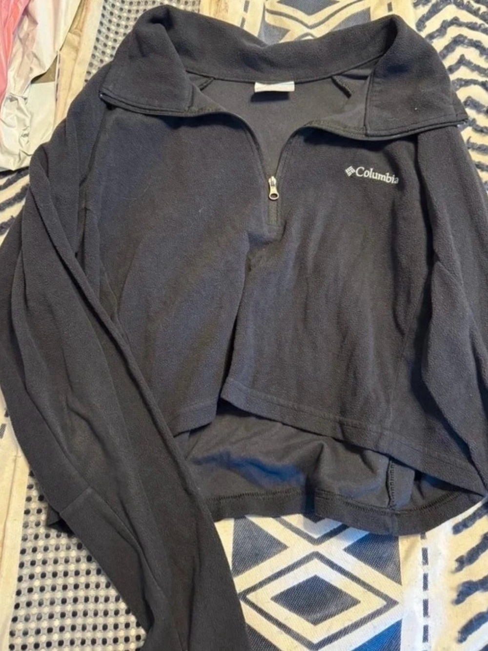 Columbia Black Half-Zip Fleece Pullover